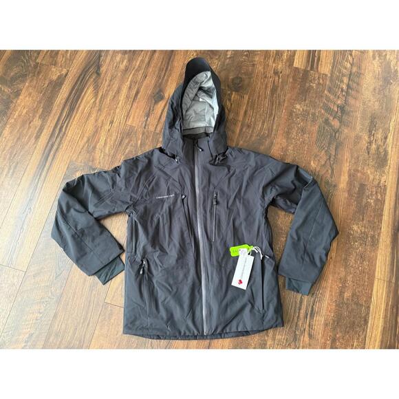 NEW Obermeyer Raze Jacket Mens Black Waterproof Hooded Ski Snowboard Coat SZ 2XL